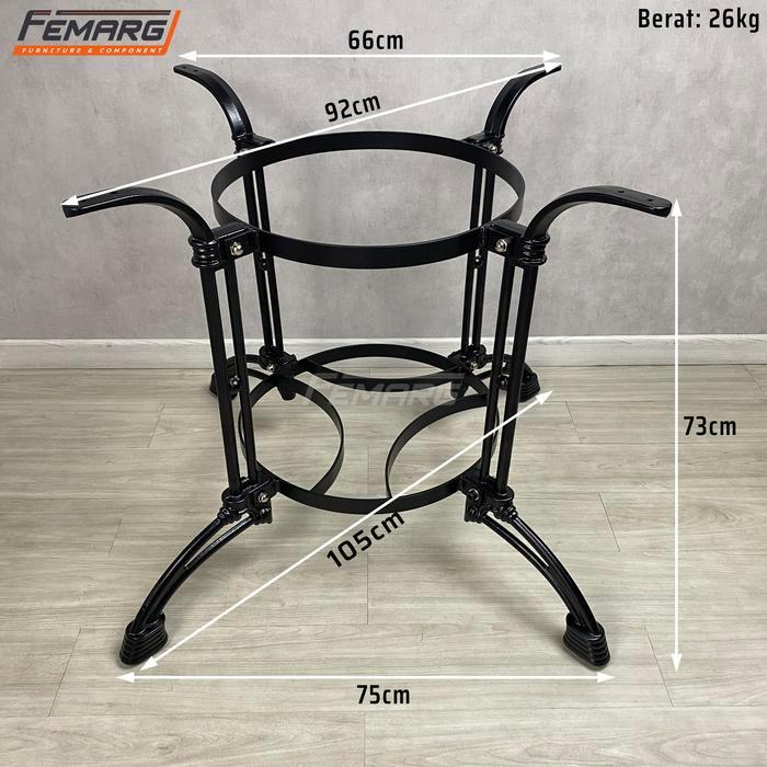 Kaki Meja Femarg Anticolarga Cafe Restoran Foodcourt Antik Besi Cor