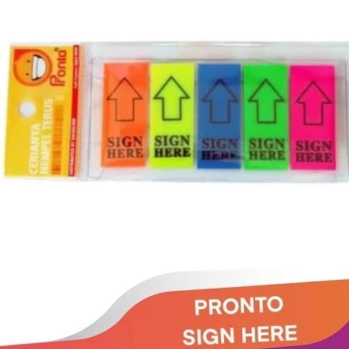 Sign Here Pronto Warna Penanda Kertas