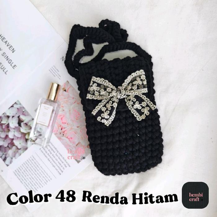 TAS HP MAGNET PITA BY BEMBI CRAFT Tas Rajut Hp Kecil Tas Rajut Hp Pita Tas Rajut Hp Unik Tas Rajut