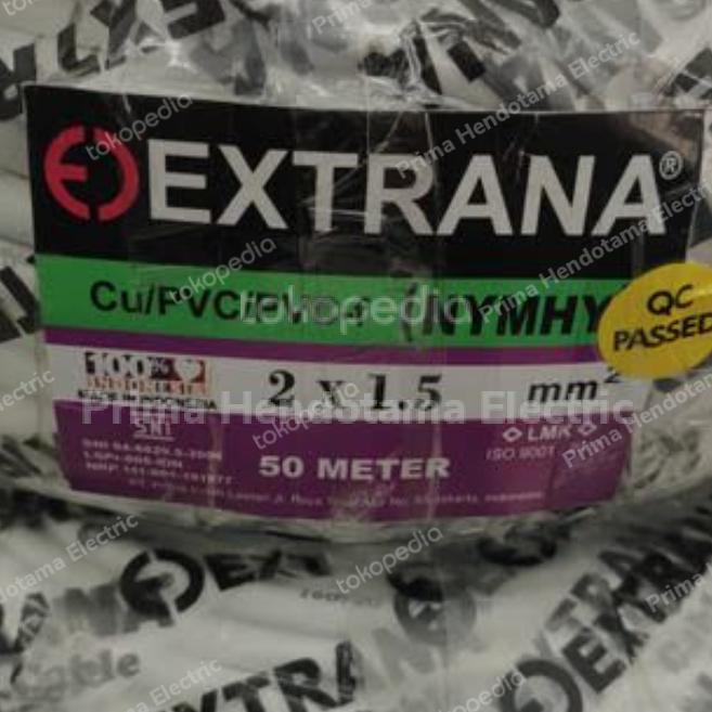 Murah Kabel NYMHY 2x1.5mm Extrana Kabel Extrana NYMHY 2x1,5mm (50 Meter) Terlaris
