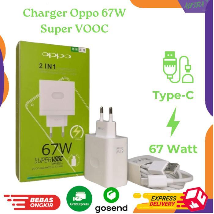 New- Charger Oppo SUPER VOOC 67W Kabel Tipe C Type-C 67 Watt Oppo A98 A92