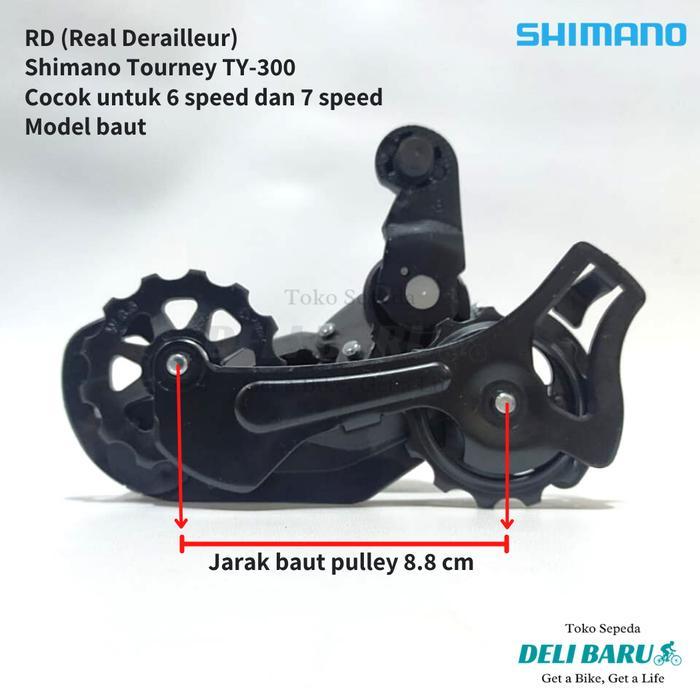Rear Derailleur Rd Shimano Tourney Ty300 Sepeda Mtb 6 7 Speed