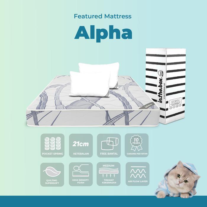 Kasur Spring Bed In The Box Alpha - Free Bantal