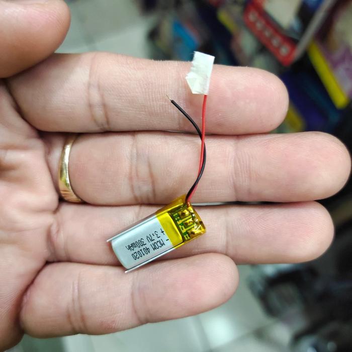 o8ap- Baterai Headset Universal 401020 Ukuran 10Mm X 20Mm 300Mah Kabel 2