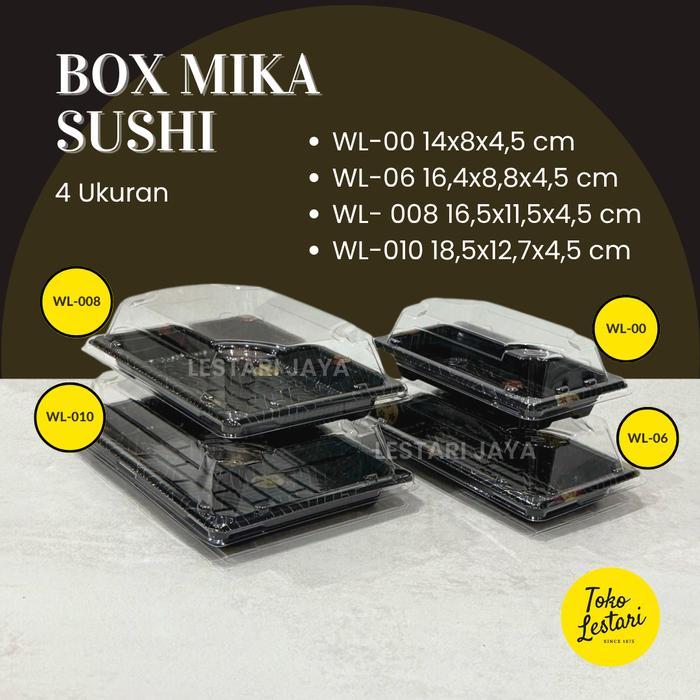 Sale (25 Pcs) Tray Mika Sushi / Mika Box Sushi Wl / Mika Kue / Mika Premium Motif / Tray Sushi +