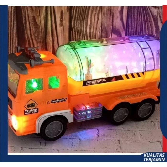 Hot Wheels - Mainan Truk Tangki Lampu Truck Oleng Molen Jalan Sendiri Bump & Go