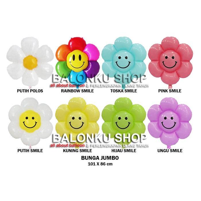 Balon Foil Bunga Matahari / Balon Bunga Daisy / Balon Bunga Chamomile