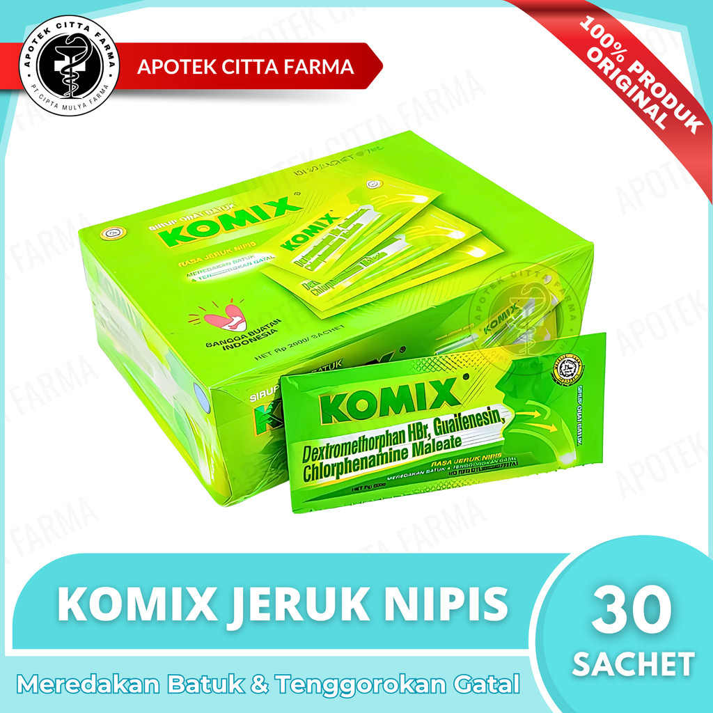 Komix Herbal Jeruk Nipis 1 Box - Membantu Meredakan Batuk Berdahak