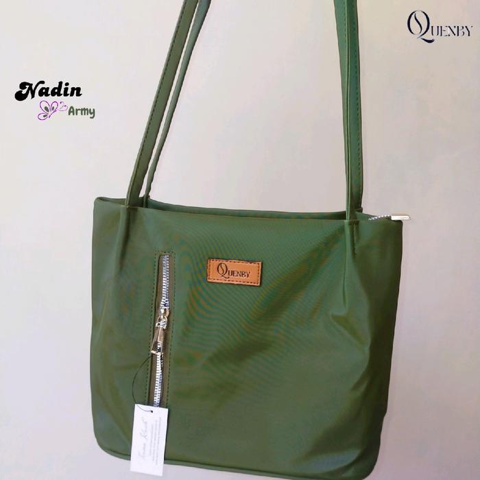Promo Gfr - Nadin Totebag By Quenby Totebag Wanita Kekinian Bahan Chocoly Anti Air Hitam Kantong