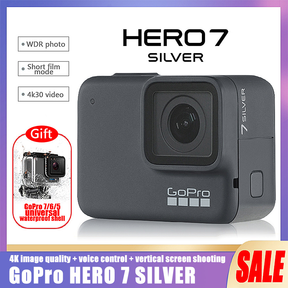 For Gopro Hero 7 Silver 4K30 Frame Vertical Camera Hd Anti Shake Wifi Connection Cycling Skiing