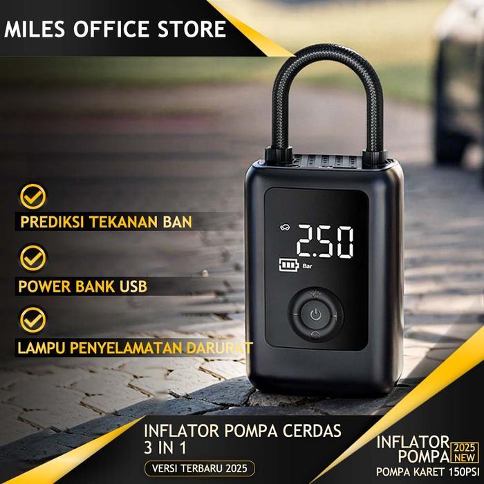 Disc Multifungsi & Mudah Dibawa Pompa Ban, Mini Pompa Ban Elektrik untuk Mobil & Motor, Kompresor