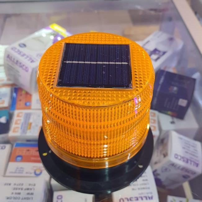 lampu rotari solar mini panel Surya lampu warning light rotary solar