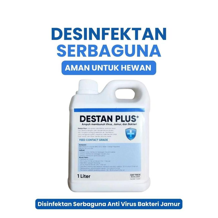 Destan Plus 1 L - Desinfektan Serbaguna - Desinfektan ruangan - Desinfektan Aman untuk Hewan -