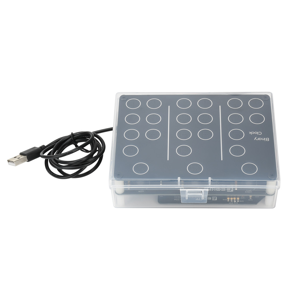 LED Display Binary Clock Electronic Clock DIY kit DC 5V Creative Electronic Welding DIY Parts USB