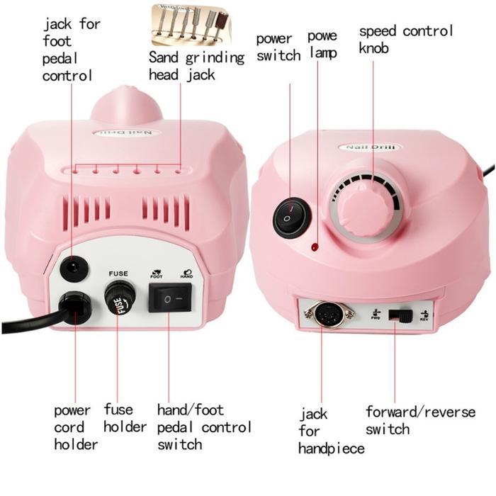 ky2zdz- Drill Nail Art Alat Kikir Kuku Mesin Alat Nail Art Lengkap Drill Nail Art Premium