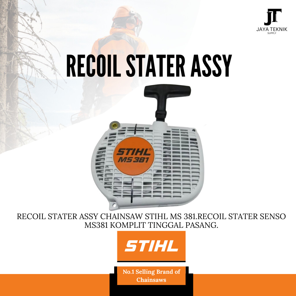 Recoil Stater Assy Chainsaw STIHL MS 381.Recoil Stater Senso MS381 Komplit Tinggal Pasang.