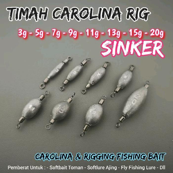 Timah Sinker Carolina Rig Kotrek Sabiki Softlure Sinker