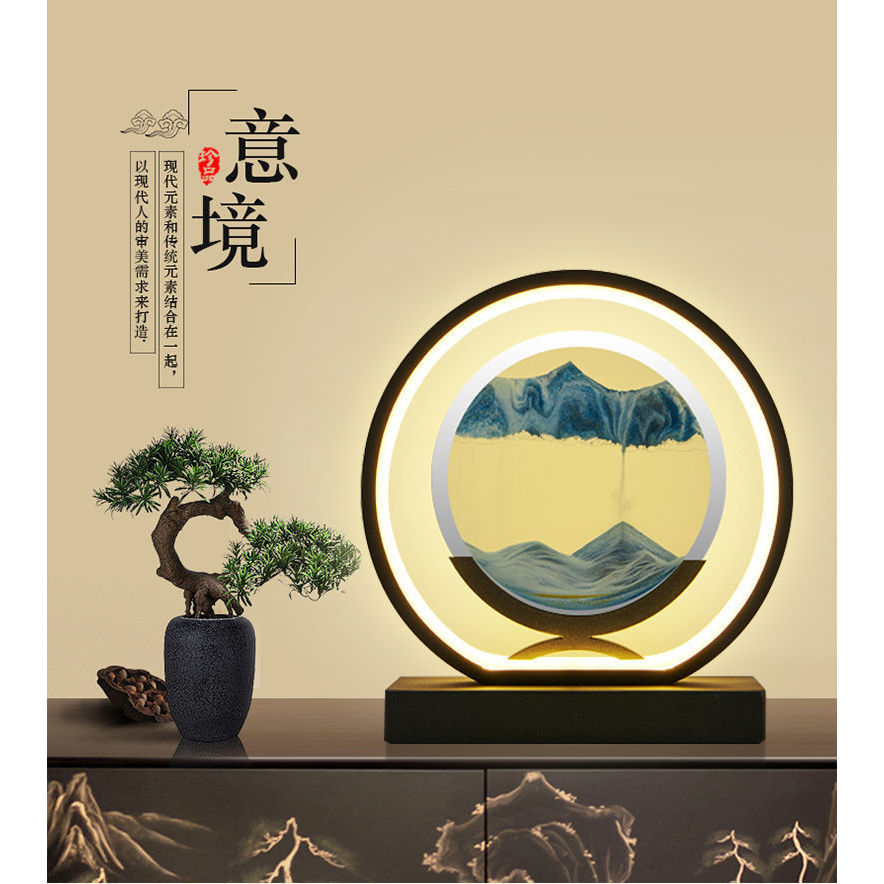 - Dynamic Sand Scene, Dynamic Hourglass, 3D Art Quicksand Painting, Led