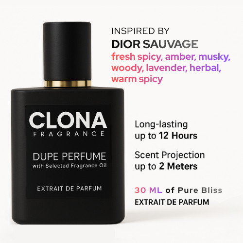 Extrait Parfum Dyorr Sauvage - Dupe Inspired Perfume Clona Fragrance"