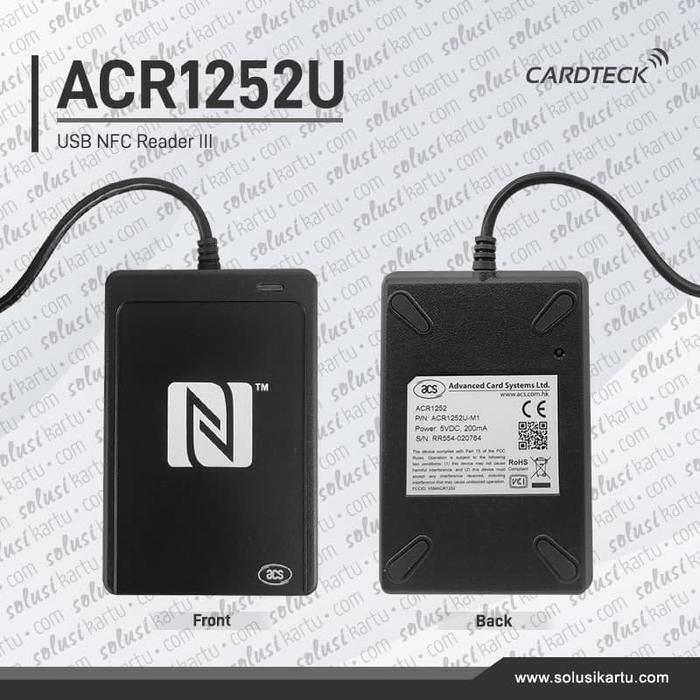 Acr1252U Usb Nfc Reader Iii Nfc Certified Forum Reader Rfid 1 Sam Slot