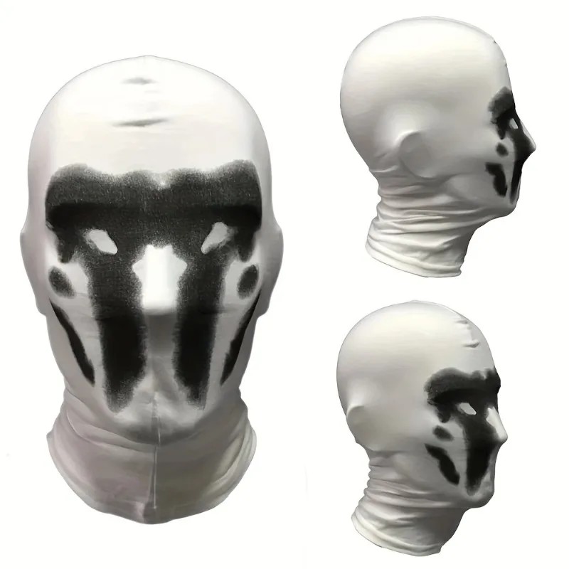 Rorschach Inkblot Watchmen Cosplay Costume Hallowen Mask Easter Carnival Party Dress Up Horror Mask