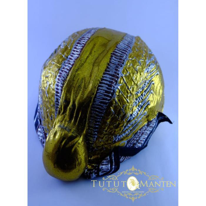 ORIGINAL Blangkon Manten Yogya Blok Emas/Blangkon Jawa/Blangkon Pengantin READY STOCK