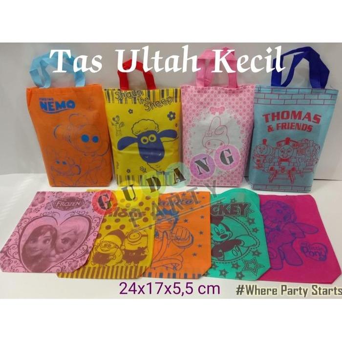 Isi 24 Spunbond Ultah Kecil/Goody Bag/Spunbond Karakter/Tas Bingkisan