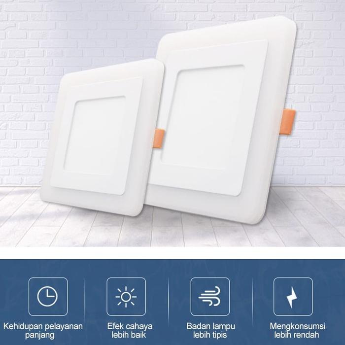 News Golden LED LAMPU DOWNLIGHT LED 3 WARNA 6WATT DOWNLIGHT PANEL/Putih/Kuning Lampu Plafon LED