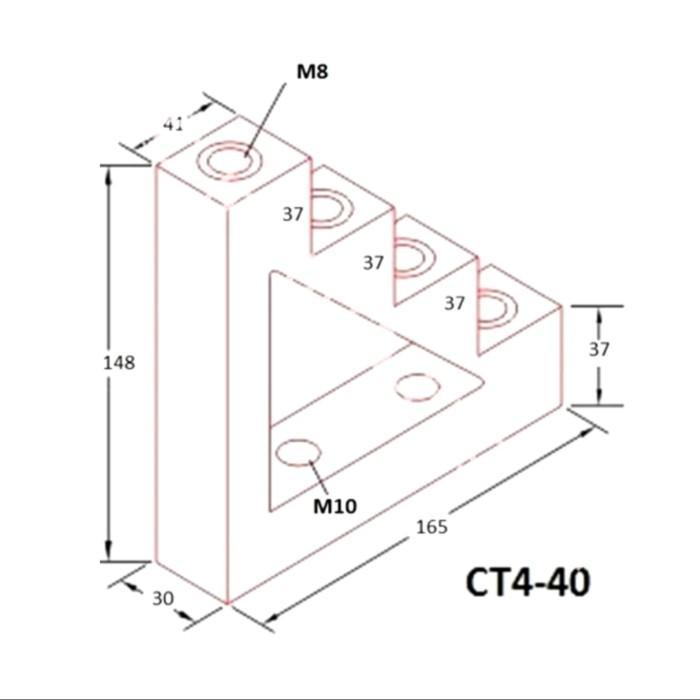 pqdq- Step Isolator Busbar Support Ewig Ct4-40.
