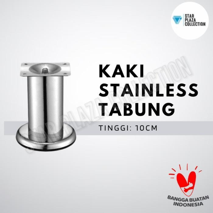 Kaki Sofa Kaki Tabung / Menara / Silinder Kaki Stabil Stainless Kaki Meja Lemari Rak Kursi Tinggi