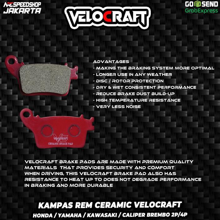 Kampas Rem VC054 Brake Pad Brakepad Depan Velocraft Ceramic Brake Pad PCX150 PCX160 ADV150 ADV160