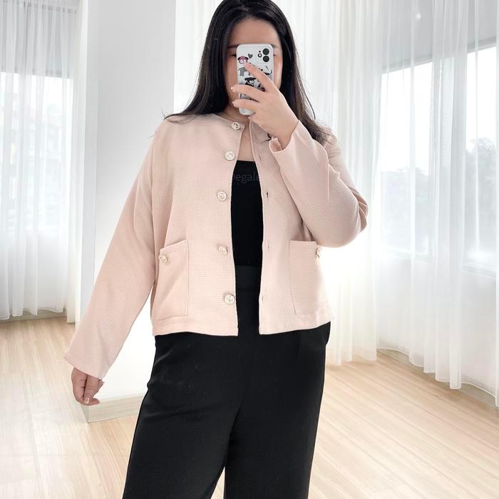 EGALE.ID - SEMI TWEED BLAZER PLUS SIZE JUMBO SIZE BIG SIZE