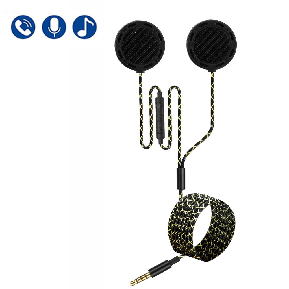 1Pc Motorcycle Helmet Headset Soft Wire Microphone Wire Microphone And 3.5Mm Earphone Speaker