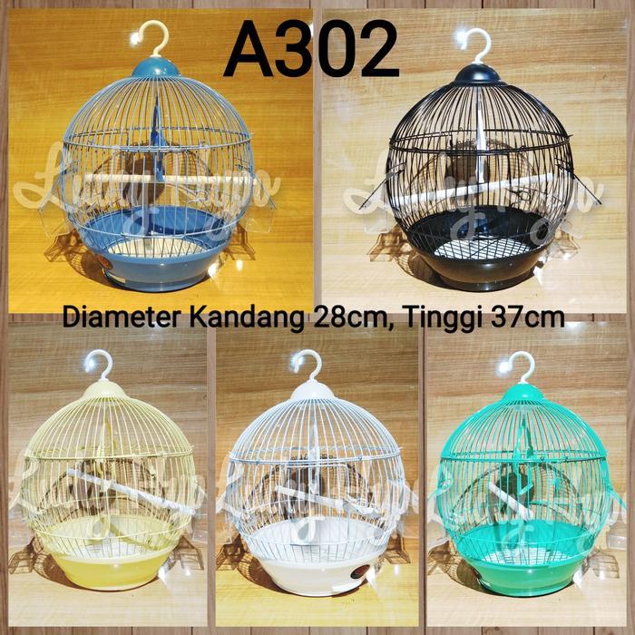 A302 Dayang Bird Cage Sangkar Kandang Burung Bulat Kecil Lovebird