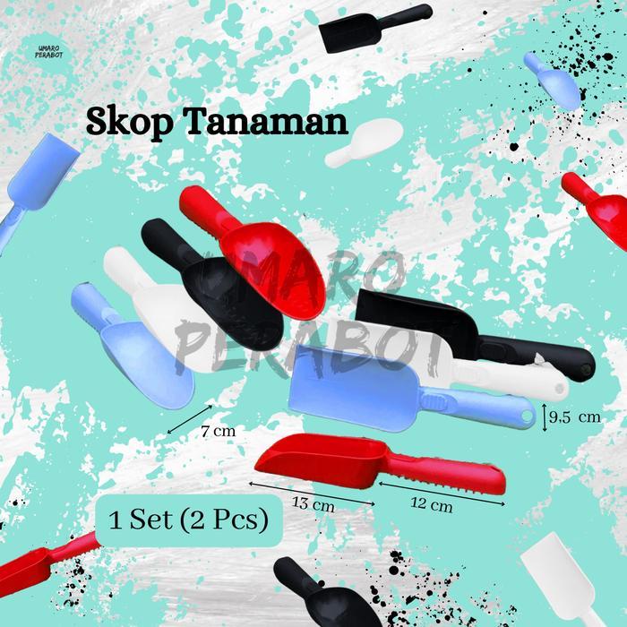 1 Set ( 2 pcs ) Sekop Tanaman / Skop Tanaman / Pot Tanaman / Pot Bunga / Sekop Plastik / Umaro