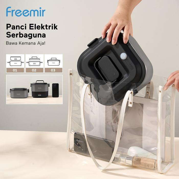 r9scin- Freemir Set Panci & Kompor Listrik Multifungsi Portable Panci Listrik Anti Lengket