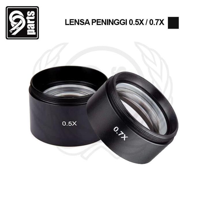 LENSA PENINGGI MIKROSKOP / LENSA BAWAH MIKROSKOP / LENSA PENINGGI 0.5X / LENSA PENINGGI 0.7X