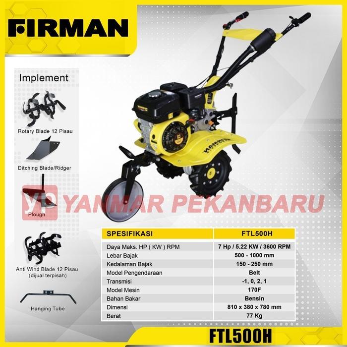 MESIN TRAKTOR MINI FIRMAN FTL 500 H + RIDGER
