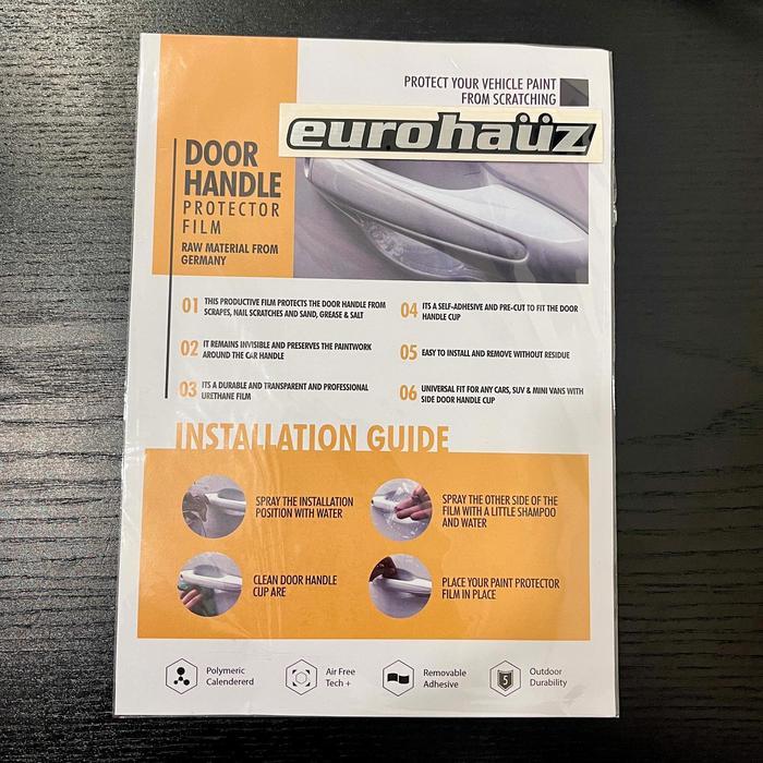 PPF Door Handle Mobil Eurohauz - Pelindung Gagang Pintu Anti Gores Transparan (Universal bisa untuk