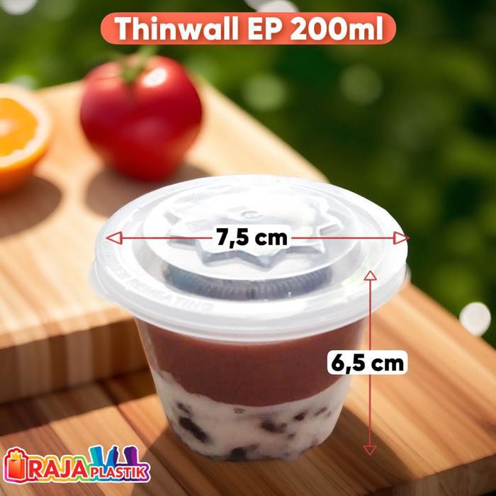 Gelas Plastik Pudding 200 ml / cup plastik pudding 200 ml