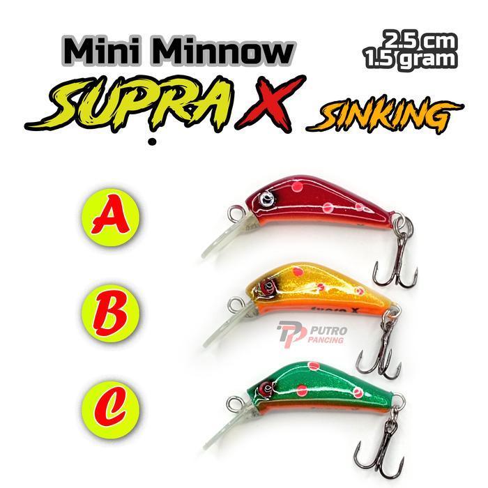 Lure Mini Minnow SUPRA X Umpan Mahseer Hampala