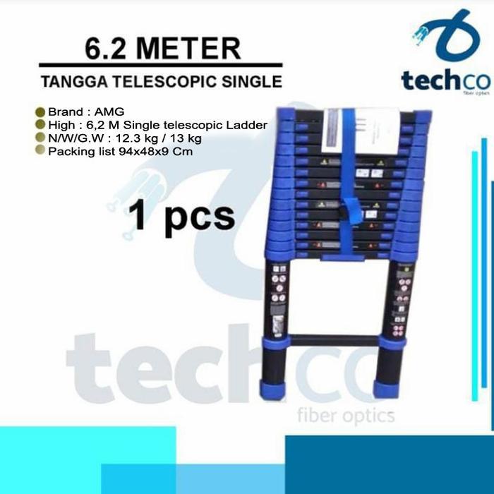 Terbatas Tangga Teleskopik 6,2 Meter Biru Terlaris