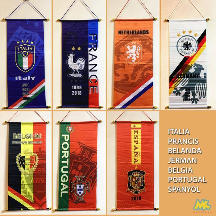 ASLI Panji / Bendera Gantung Timnas Sepak Bola READY STOCK