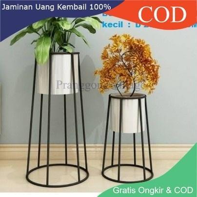 Pot Bunga Besi / D 30 Cm Standing Pot Jari 6 / Tinggi 45 Cm / Standing Pot Besi / Rak Bunga Besi