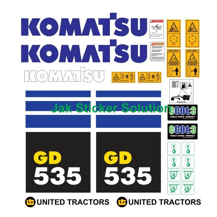 Stiker Grader Komatsu Gd535