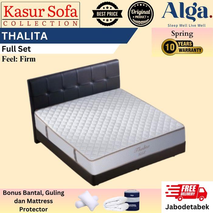 Full Set Alga Thalita Kasur/Matrass/Mattress/Springbed Orthopedic (Firm)