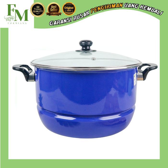 SALE Maspion Panci Stock Pot Ceria Enamel 30cm Serbaguna / Panci Rebus Kukus Steamer Serbaguna - FM