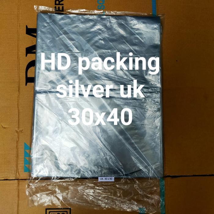 klpu- Hd Packing Silver Uk 30X40 Plastik Silver Kantong Bungkus Paket