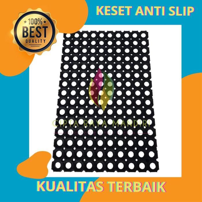 News Keset/Karpet Karet Lubang Kompos Hitam untuk Lantai Licin/Kamar Mandi