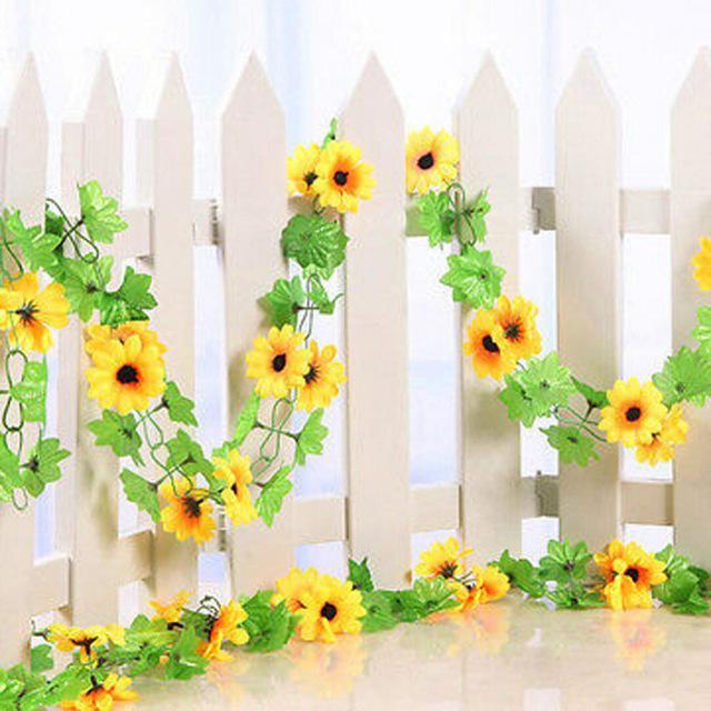 DAUN RAMBAT MATAHARI/DAUN BUNGA PLASTIK RAMBAT MATAHARI